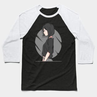 Lazy Girl standing Baseball T-Shirt